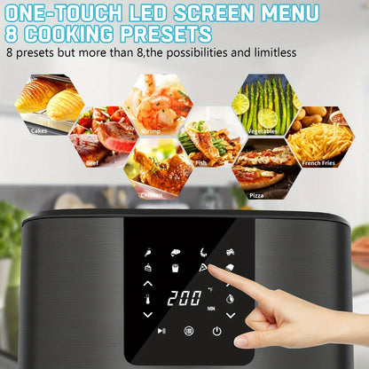 7QT Air Fryer Cooker w/ 8 Presets Menu & Digital Touch Screen