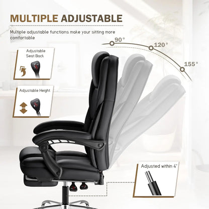 Big and Tall Executive Office Chair with Footrest