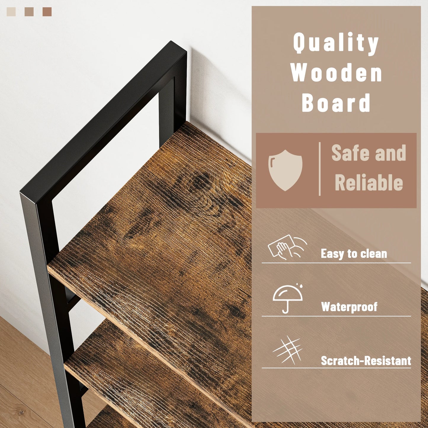 Large Wooden Bookcase with 17 Open Display Shelves