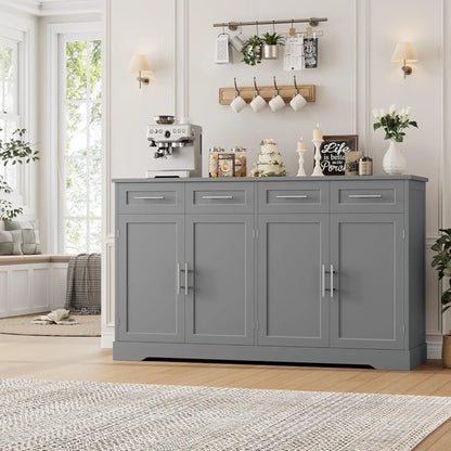 60" Large Buffet Sideboard with Storage & 4 Drawers