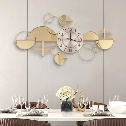 Creative Modern Metal Wall Clock, Gold