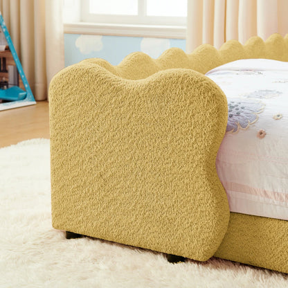 Twin Size Cute Dinosaur-Shaped Kids Bed with Safety Guardrails