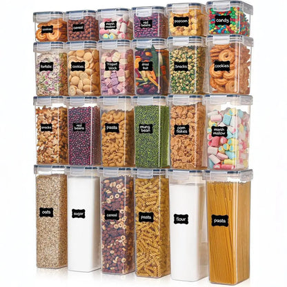 24pcs moisture-proof airtight food storage containers