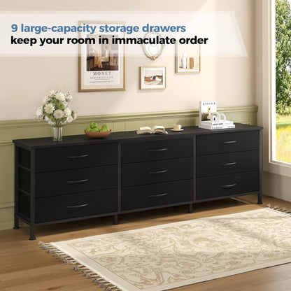 Long Entertainment Center Up to 75 Inch TV Storage Drawers