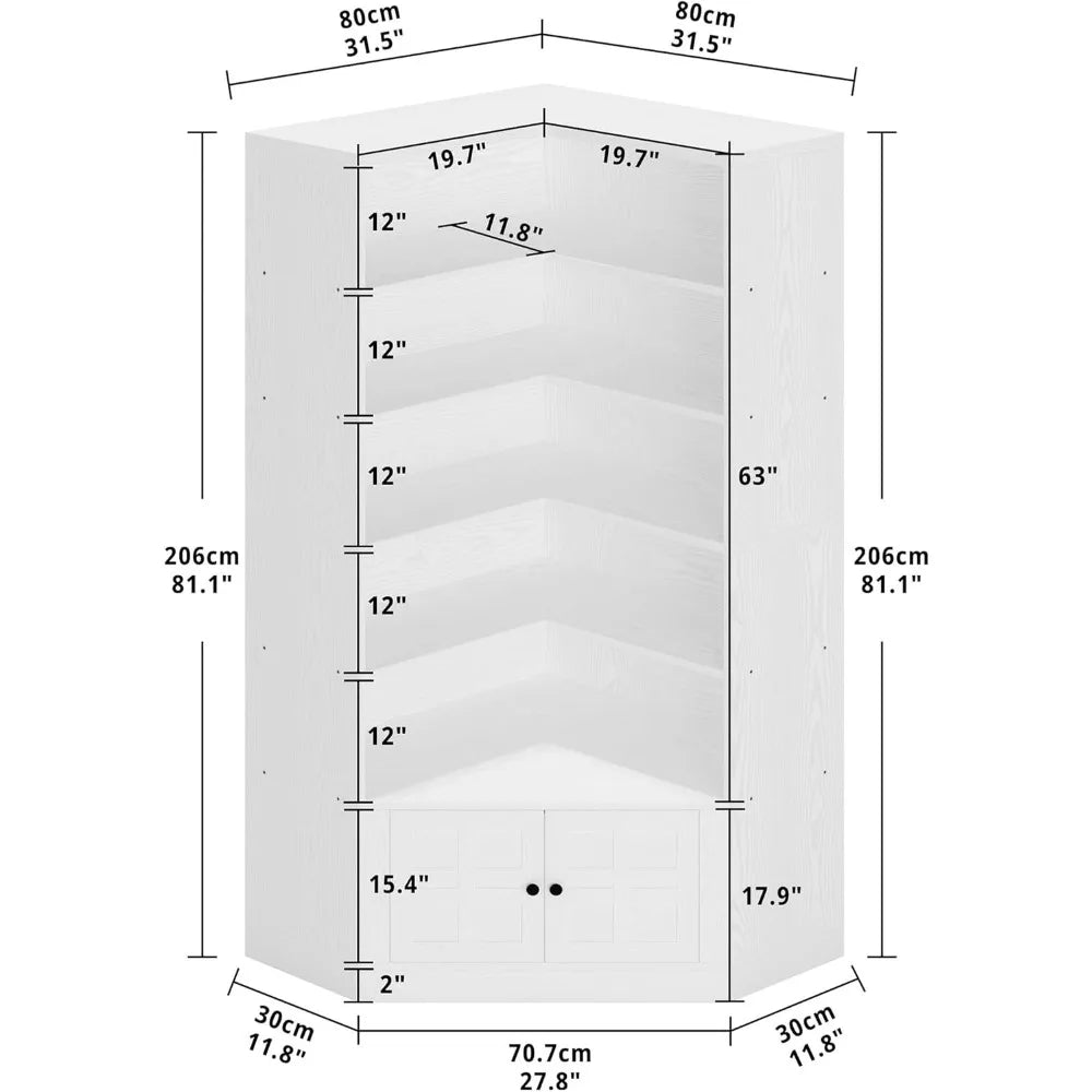 6 Tiers Large Bookshelves with Storage Rack