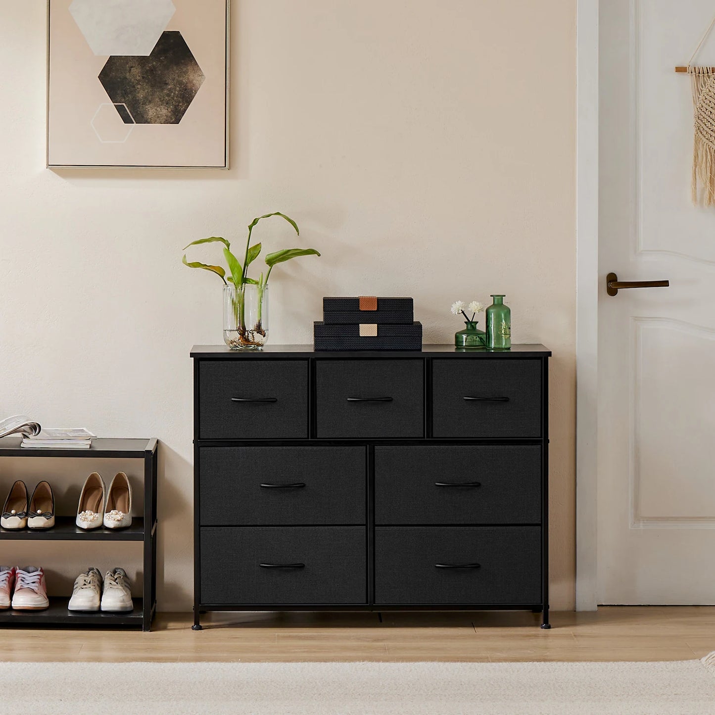 Storage Organizer, Dresser with 7 Fabric Drawers