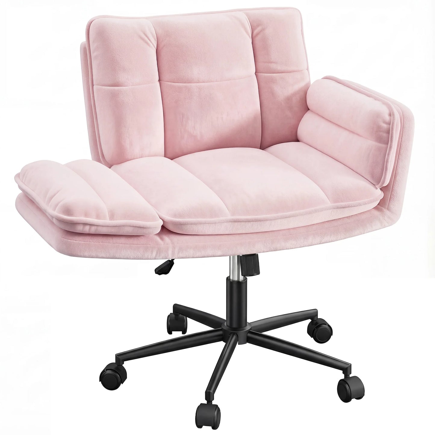 Cross Legged Office Chair with 5-Position Flip-Up Armrest