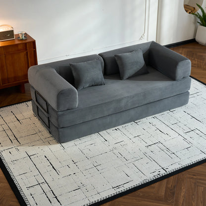 Oversized Corduroy Futon Floor Couch for Small Spaces