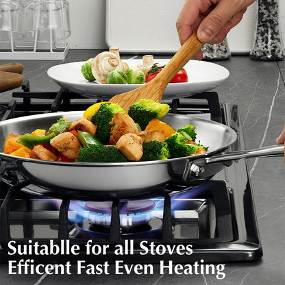 10-Piece Tri-Ply Stainless Steel Cookware Set are Oven Safe & Induction Ready
