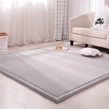 Coral Velvet Padded Foam Rug for Kids Playroom & Nursery