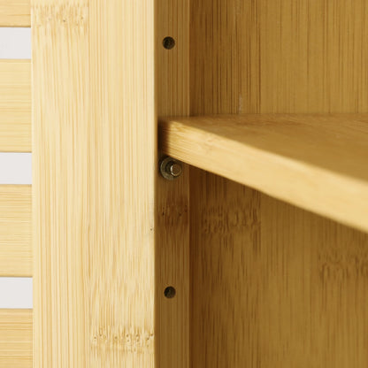 Wall Mounted Bamboo Medicine Cabinet