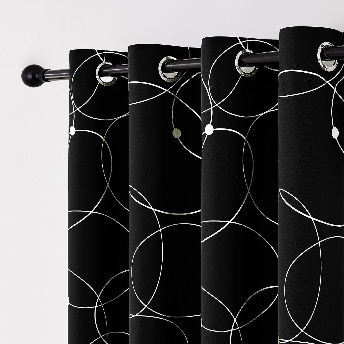 4PCS Blackout Curtains are Thermal Insulated