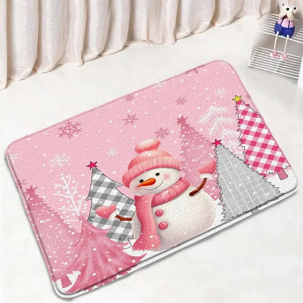 Christmas Shower Curtain & Bath Mat Set