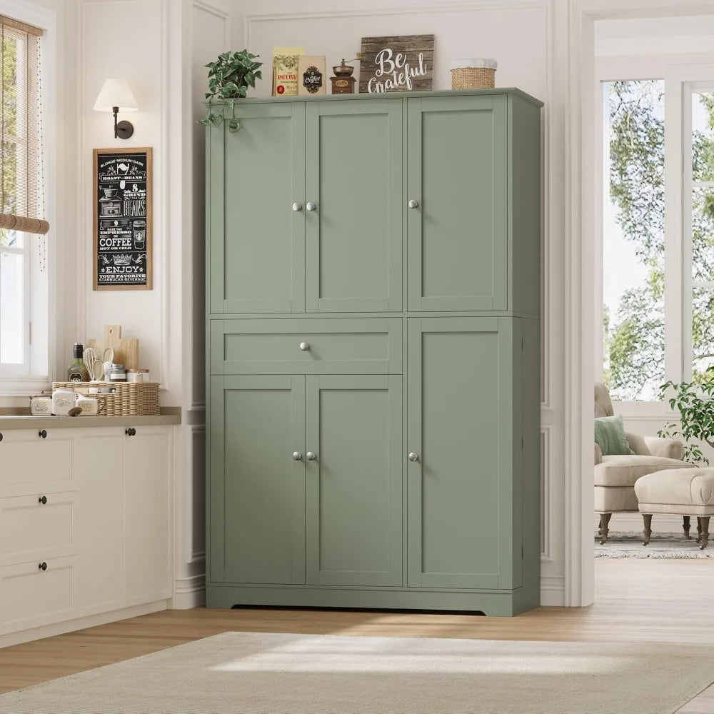 68" Tall Kitchen Pantry Storage Cabinet