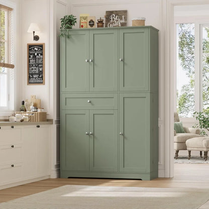 68" Tall Kitchen Pantry Storage Cabinet