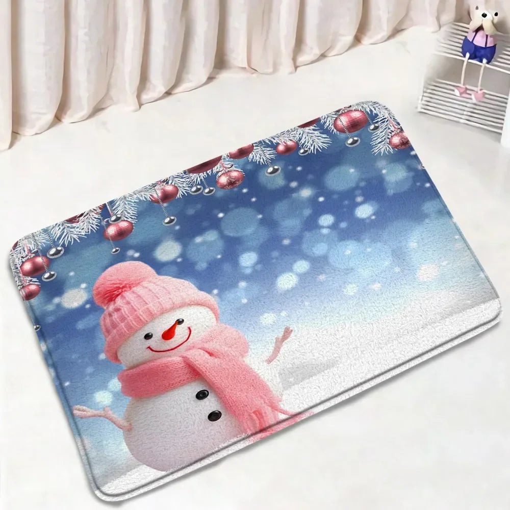 Christmas Shower Curtain & Bath Mat Set