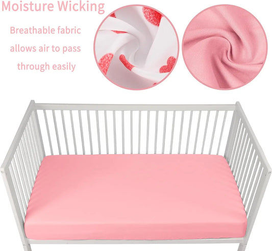 2-Pack Soft Microfiber Fitted Crib Sheets
