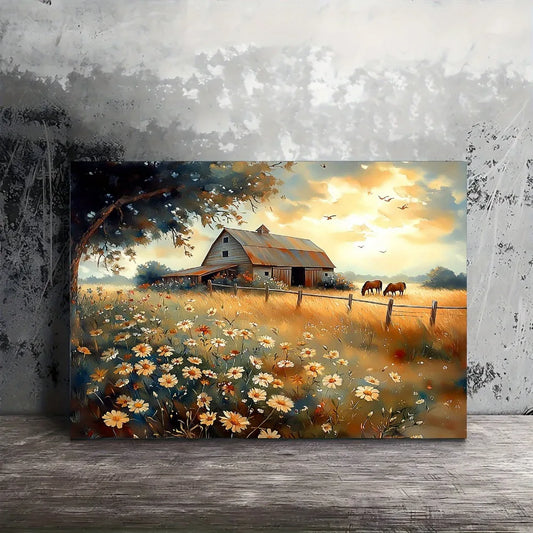 Quiet Farmhouse Landscape Painting for interior decoration