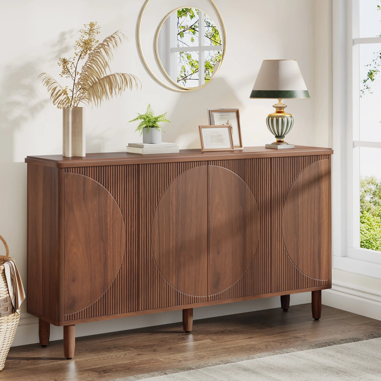 Modern Storage Cabinet Sideboard Buffet Table with Doors