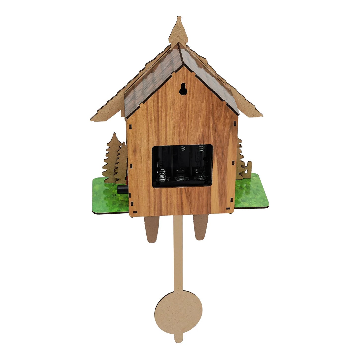 Traditional Antique Chalet Forest House Wall Clock w/ Pendulum
