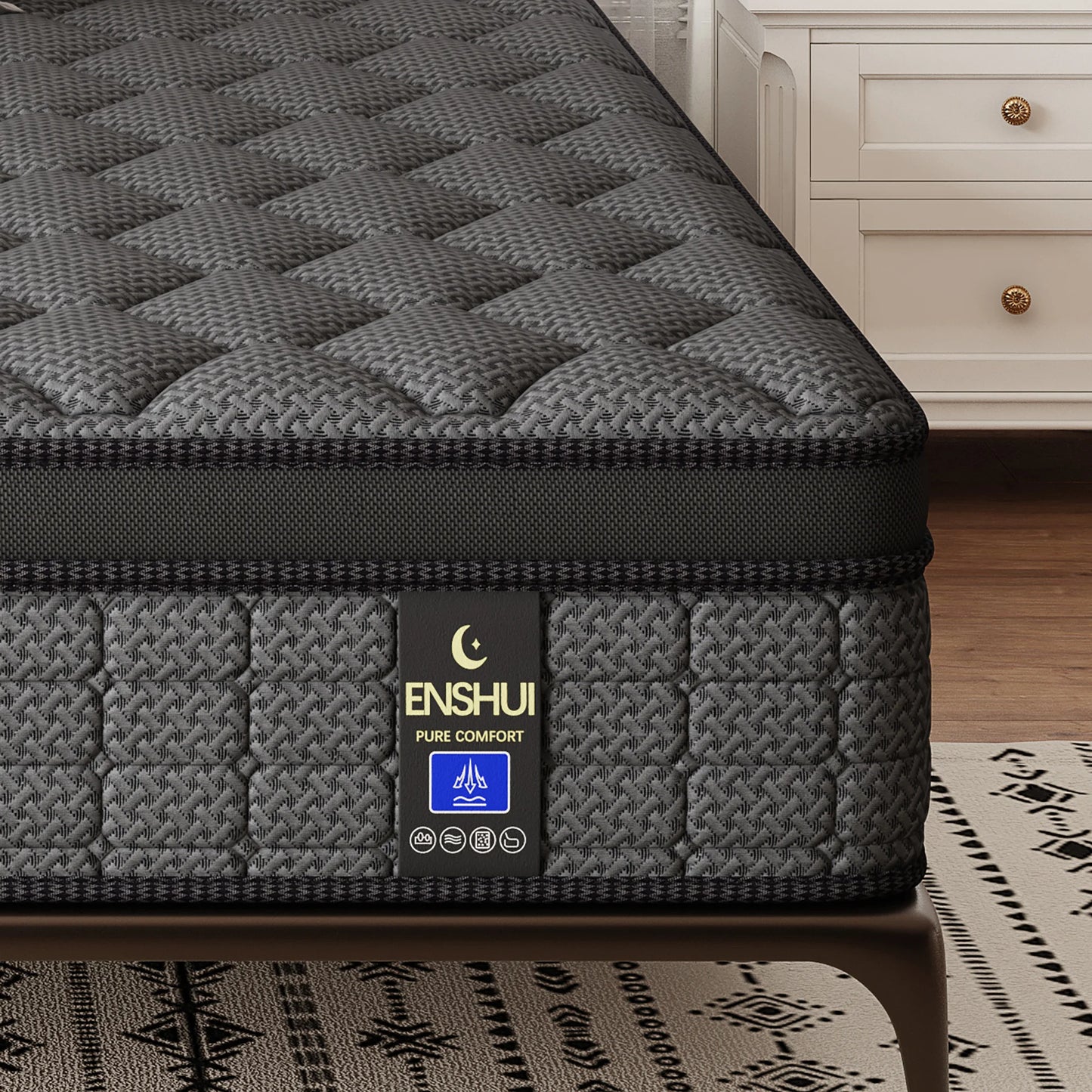 12/14 Inch Gel Memory Foam Hybrid Pocket Spring Mattress