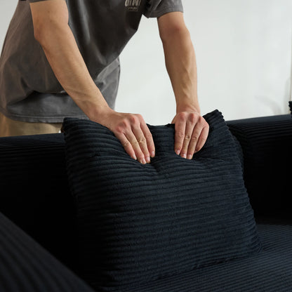 Oversized Corduroy Futon Floor Couch for Small Spaces