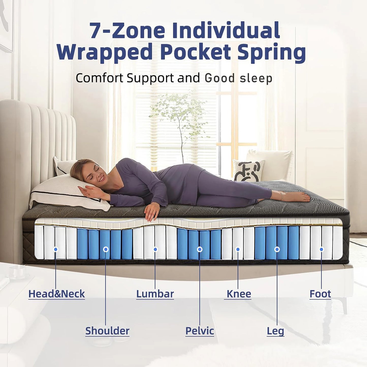 12–14 Inch Memory Foam Mattress, Medium Firmness