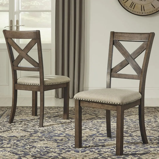 Farmhouse Upholstered Dining Room Chair, Set of 2