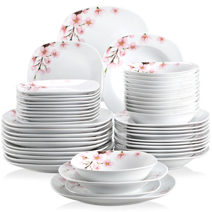 Porcelain Ceramic Tableware Dinner Plate Set for 6/12 Person