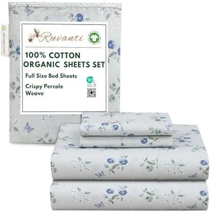 Butter Flight - Crisp Cooling 100% Organic Cotton Percale Sheet Set