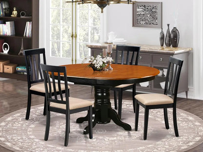 5-Pcs Dining Room Furniture Set with Upholstered Chairs