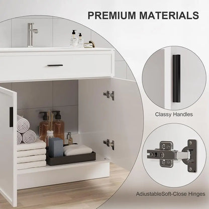 36 Inch Freestanding Wooden Bathroom Vanity with Sink