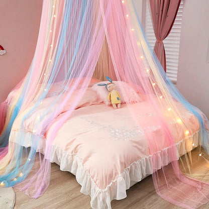 Dome Rainbow Princess Bed Canopy or Tent for Kids
