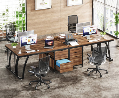 59-Inch PC Desk with 3 Reversible Drawers
