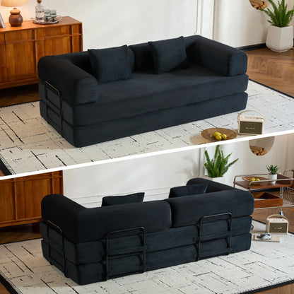 Oversized Corduroy Futon Floor Couch for Small Spaces