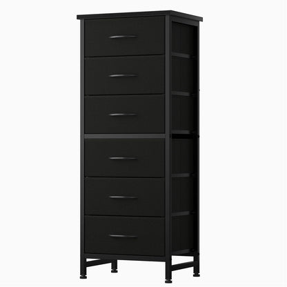 Narrow Storage Tower with Wood Top and Metal Frame