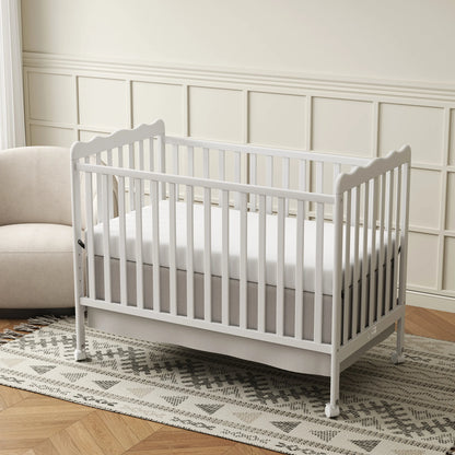 4-in-1 Convertible Wooden Baby Crib w/ 3 Adjustable Heights