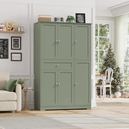 68" Tall Kitchen Pantry Storage Cabinet