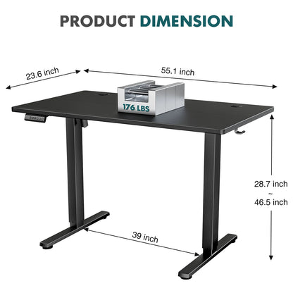 Ergonomic Electric Standing Desk, Height Adjustable