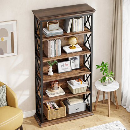 6-Tier 5 Shelf Display Storage Bookshelf