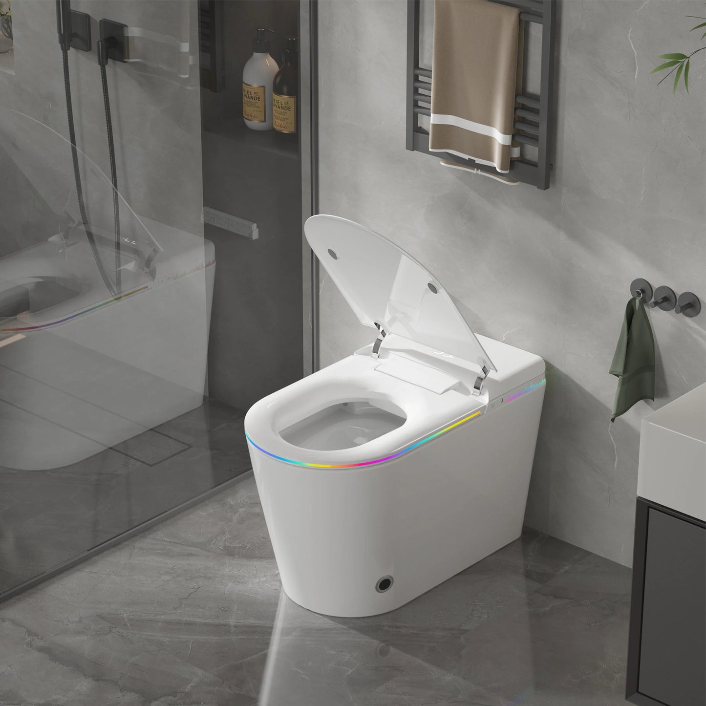 Smart Bidet Toilet Seat with Heated Seat & Warm Air Dryer