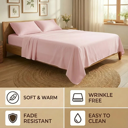 Cooling Bamboo Bed Sheets Set with 18-Inch-Deep Pocket