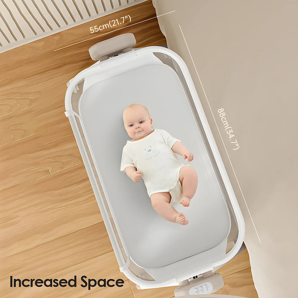 Automatic Rocking Bassinet with Music and Soft Mattress