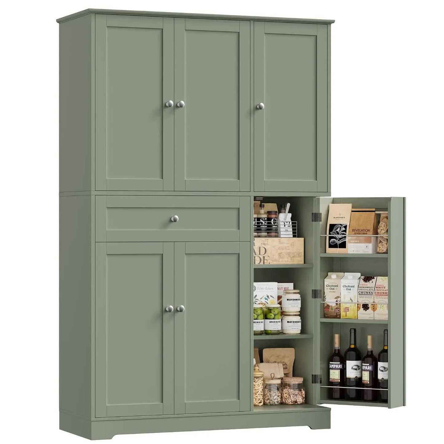 68" Tall Kitchen Pantry Storage Cabinet