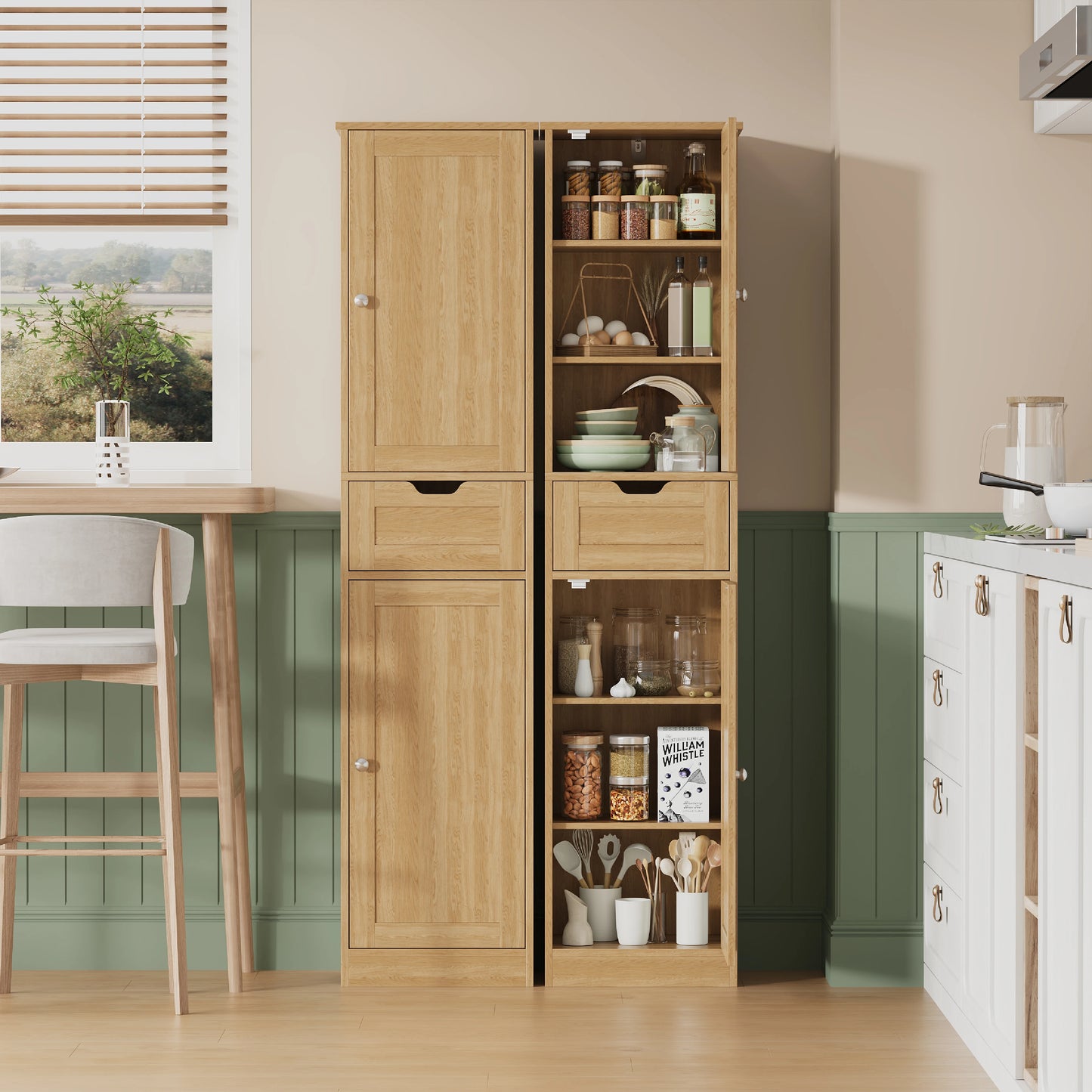 Space-Saving Slim Bathroom Storage Cabinet