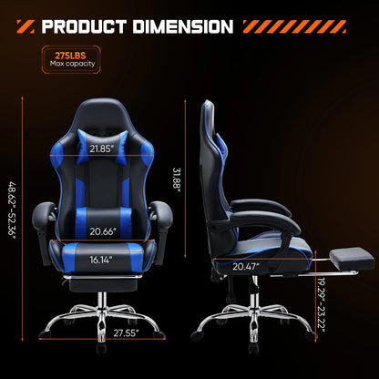 Ergonomic Racing Gaming Chair with Headrest and Lumbar Support