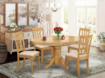 5-Pcs Dining Room Furniture Set with Upholstered Chairs