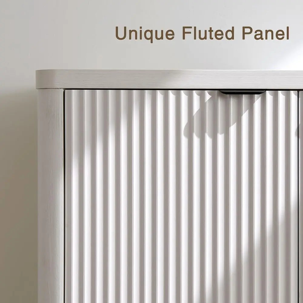 65” Fluted Credenza Sideboard with Adjustable Storage Shelves