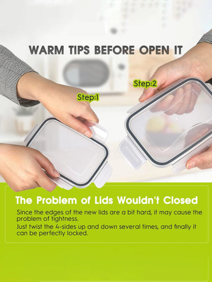 24pcs moisture-proof airtight food storage containers