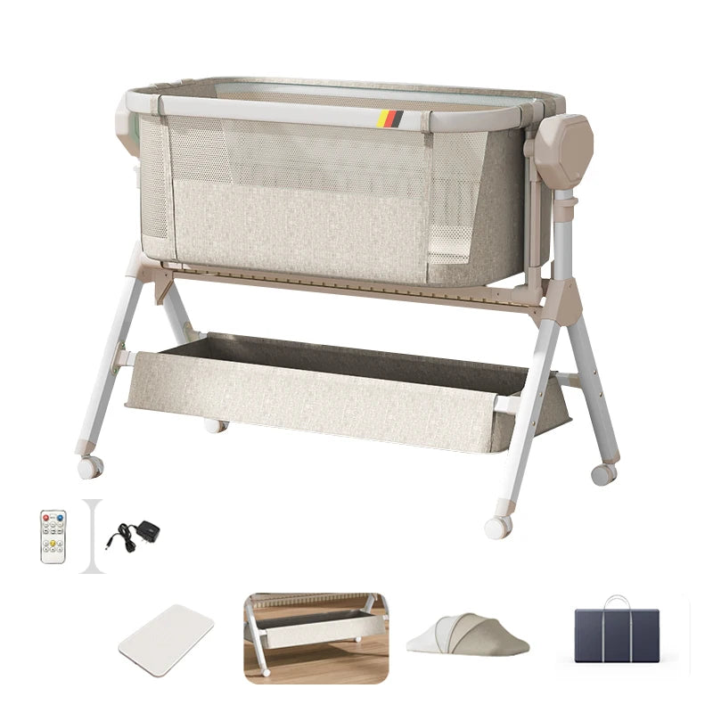 Automatic Rocking Bassinet with Music and Soft Mattress